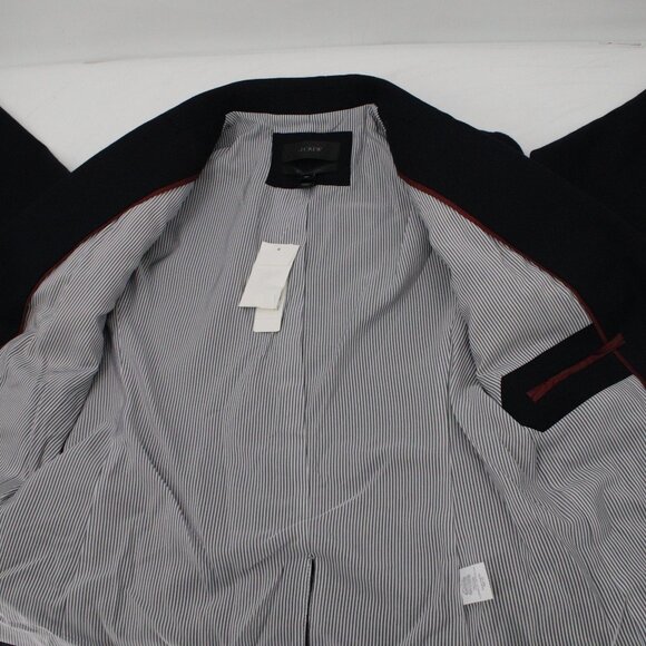 NWT J Crew Blazer Womens 4P Schoolboy Navy Blue Stretch Wool Jacket gold button - Picture 13 of 15